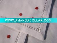hand hemstitch linen napkin