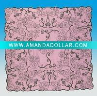 Pink Embroidered handkerchief