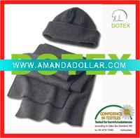 Wholesale polar fleece hat scarf set