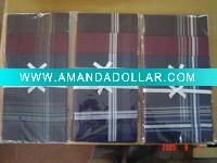 Wholesale men's cotton satin striped handkerchief