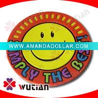 Wholesale WT-MT-0022 Soft PVC Smile Face Cup Mat Coaster