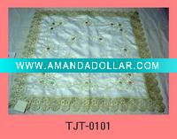 Wholesale HOT selling with embroidered flower tablecloth