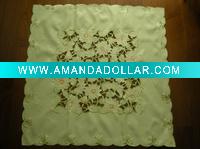 flower 100% POLYESTER EMBROIDERY tablecloths/linen
