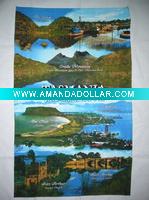 Wholesale 100% cotton double warp and double woof printing tea towel