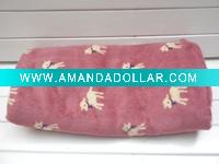 Wholesale Animal print thin coral fleece baby blanket