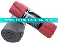 Wholesale promotional polyester fleece blanket gift