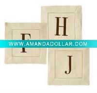 Wholesale block Monogram linen cocktail napkin