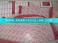 printed flower polyester bed sheet