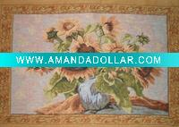 Flower design tapestry