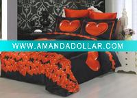 satin silk valentine bed sheet