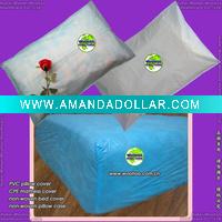 Wholesale disposable nonwoven bed cover (CPE mattress cover, PP pillow cover)