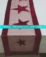 Wholesale Flocking organza table runner