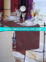Wholesale 100% polyester satin plain dye table runner