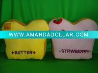 plush bread back pillow cushion