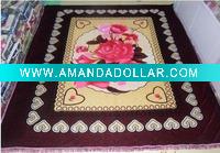Wholesale knitting print polyester blanket