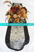 Wholesale organza embroidery table Runner