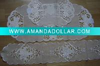 Table runner with embroidery