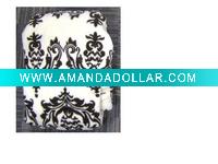 Printed microplush throw