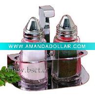 Wholesale 1 Hole glass salt and pepper shaker