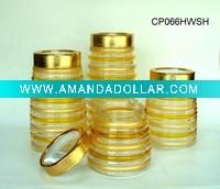 Wholesale CP066HWSH glass jar hand-painted with color with plastic lid