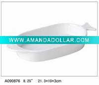 Wholesale 8.25" porcelain super white fish bowls