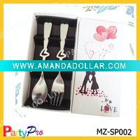 Wholesale hollow heart-shaped stainless steel spoon & fork
