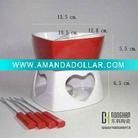 Wholesale hot selling ceramic fondue set in different styles