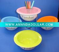 Wholesale ceramic fondue set