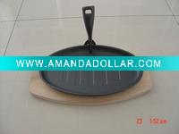 Wholesale Cast Iron Fajita Sizzler Set 3