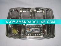 Wholesale stainless steel lunch trays/fast food tray