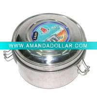 Wholesale Lot of 500 Stainless Steel Lunch Box Round New