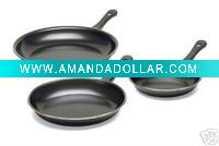 Wholesale 3 pc Nonstick Carbon Steel Frying Pan Kitchen Stove Set