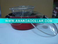 frying pot with glass lid-