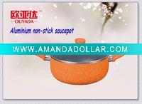 Wholesale Aluminium non-stick saucepot with snow marble painting