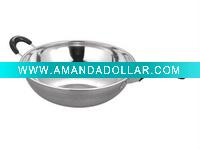 Wholesale 34cm stainless steel wok