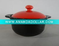 Wholesale Durable Porcelain Rice Noodle casserole with RED LID