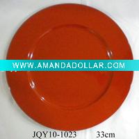 Plastic charger plate