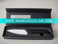 4inch white ceramic paring knife with ABS handle