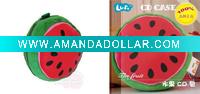 watermelon CD case,plush&stuffed fruit CD holder