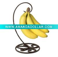 Black Powder Coat Fruit Holder with Banana Hook