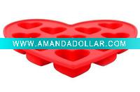 Wholesale 2011 heart shape silicone ice cube tray