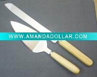 Cake Server Knife in Wooden Handle
