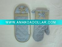 Wholesale 100% linen kitchen glove and fridge holder