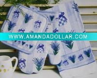 pot holder/tea towel/glove/apron set