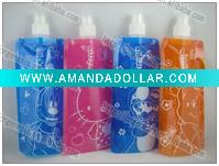 Wholesale lovely cartoon foldable water bottle for kids