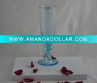 Champagne glass with trumpet foot