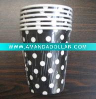 Wholesale white dot paper cup