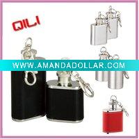 Wholesale 1oz mini hip flask with key chain/Stainless Steel Hip Flask/Ladies Hip Flask