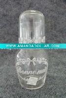 Wholesale clear glass water carafe decanter pitcher with cup