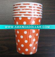 white dot paper cup